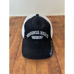 Virginia Beach  VA Snapback Cap Hat Mesh Bio Domes Corduroy Black